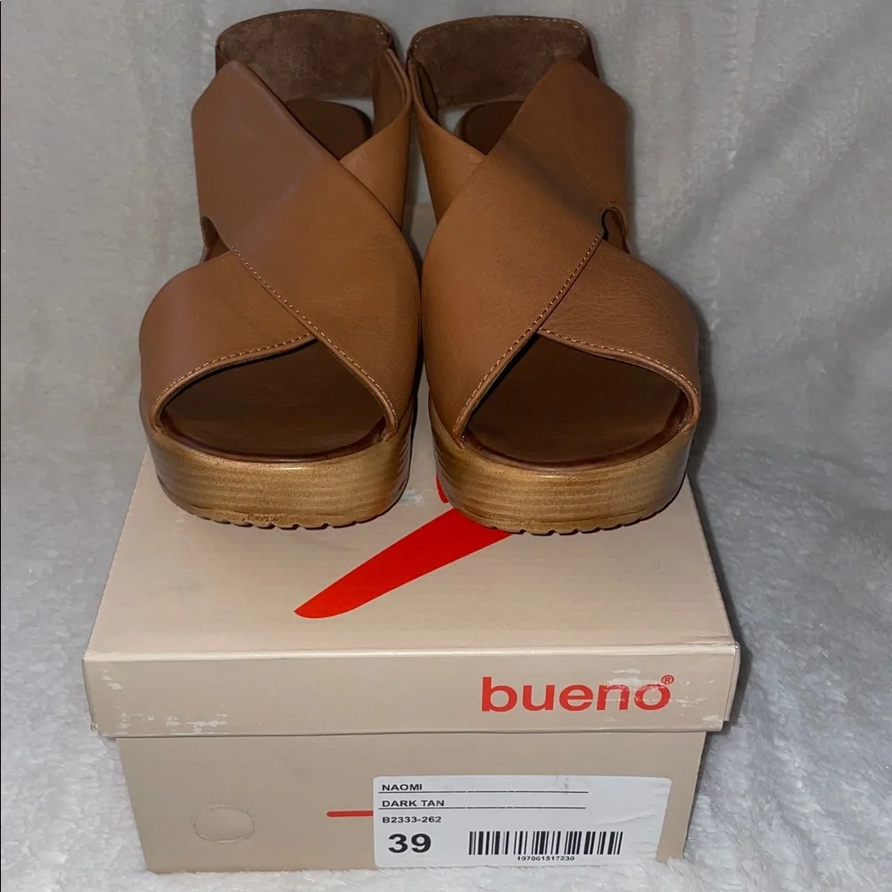 NWT BUENO Brand NAOMI Sandal in Dark Tan - Picture 7 of 14